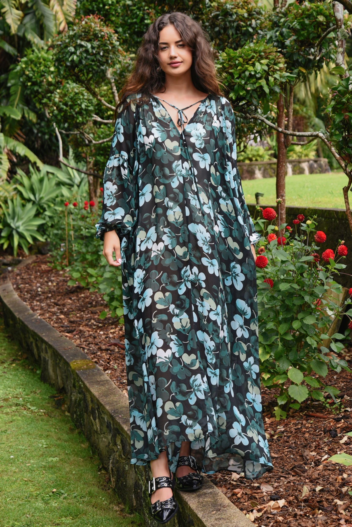 Curate Power Dressing Dress - Green Floral