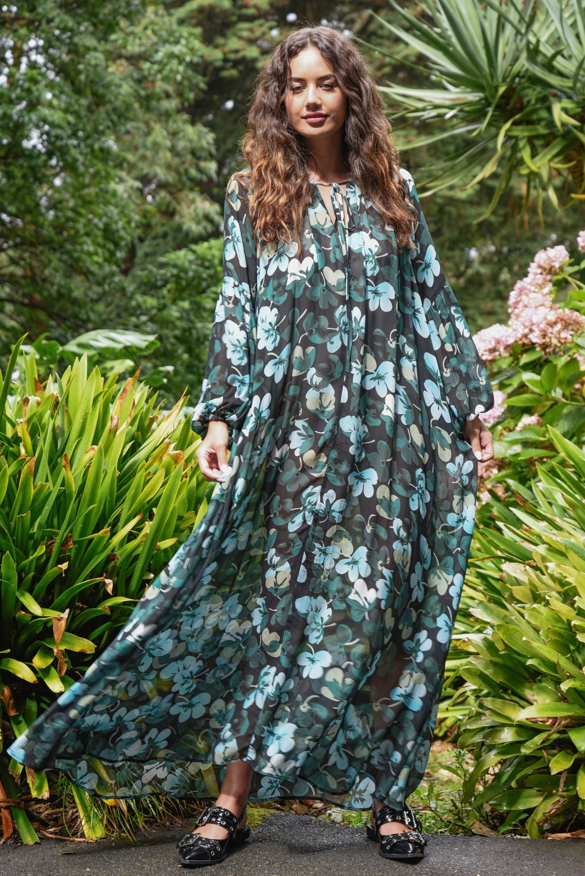 Curate Power Dressing Dress - Green Floral