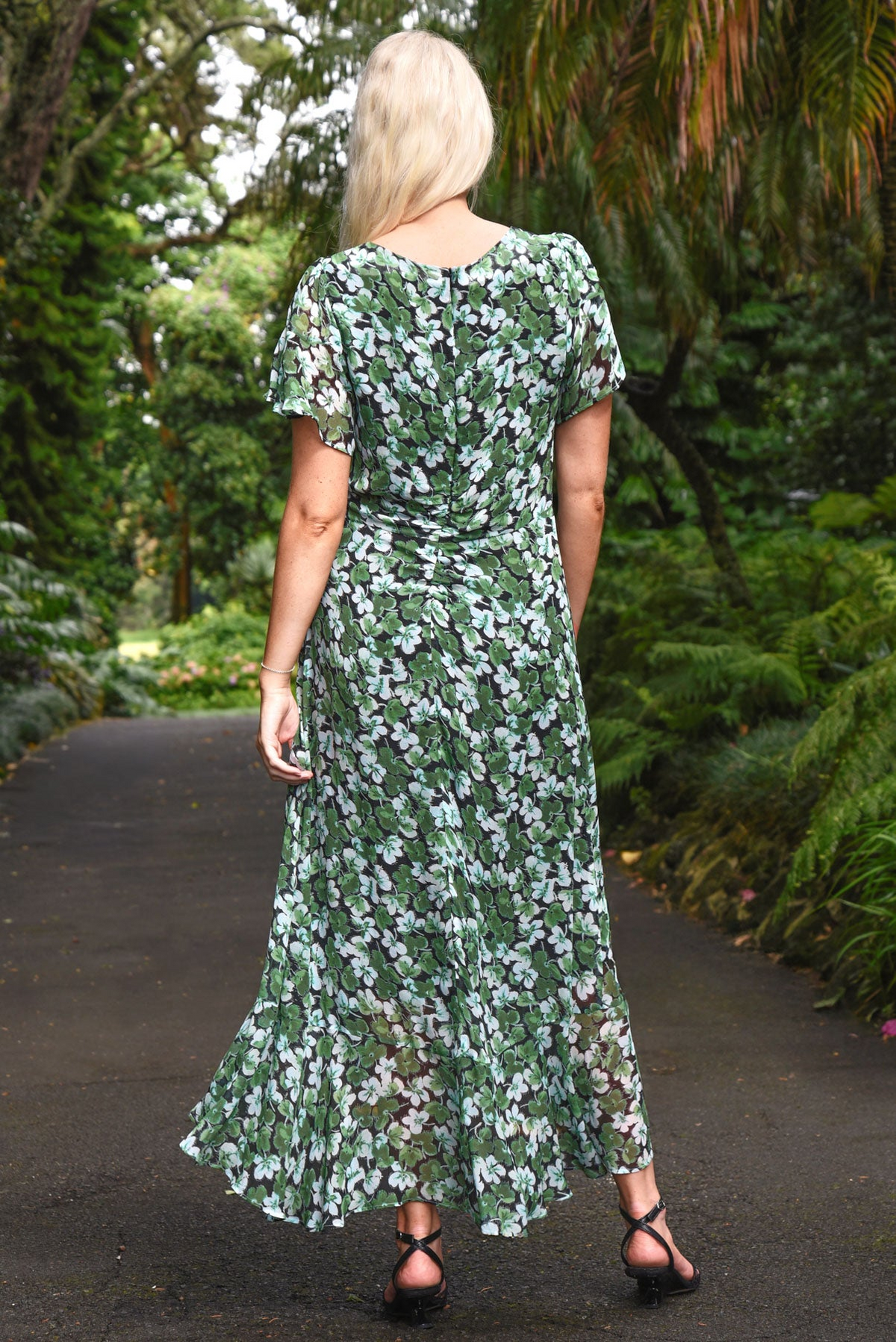 Curate It's A New Day Dress - Green Floral