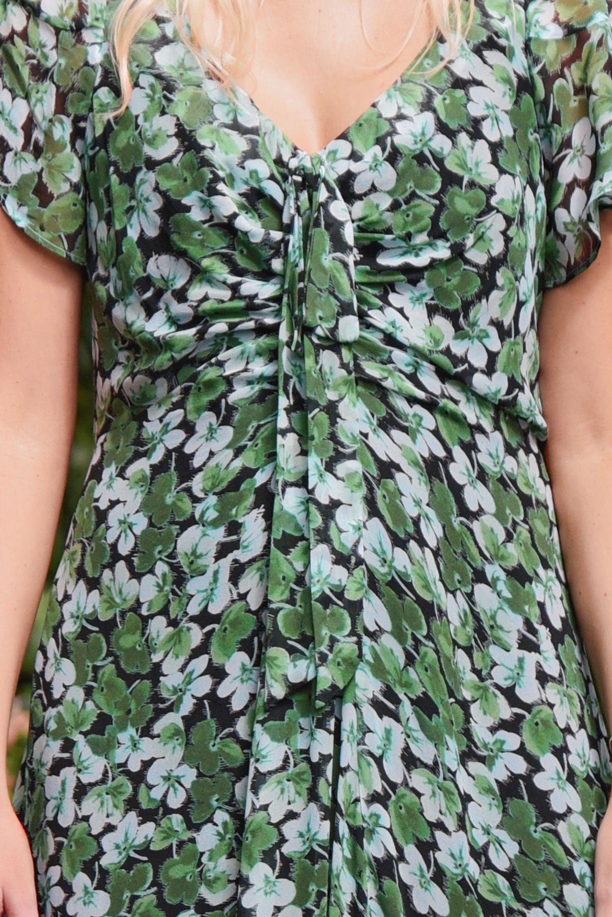 Curate It's A New Day Dress - Green Floral