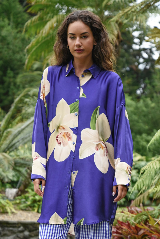 Curate Something Borrowed Shirt - Blue Orchid