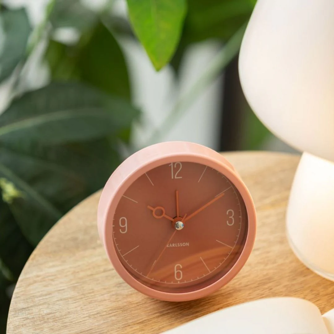 Karlsson Monocle Alarm Clock - Blush Red