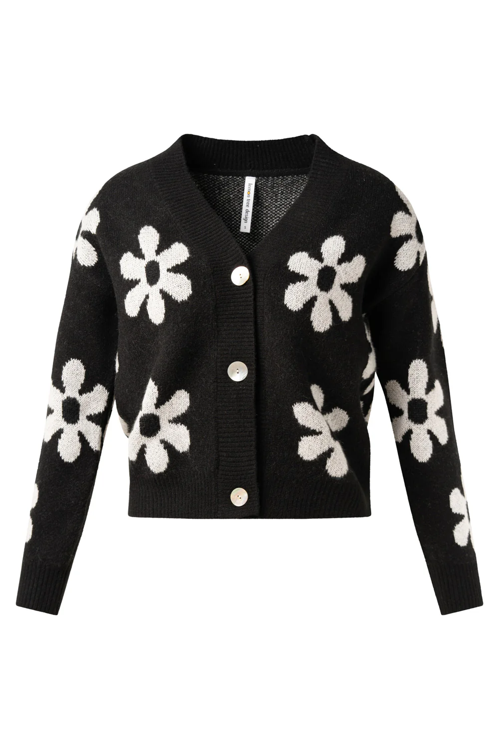 Lemon Tree Flora Cardi - Black