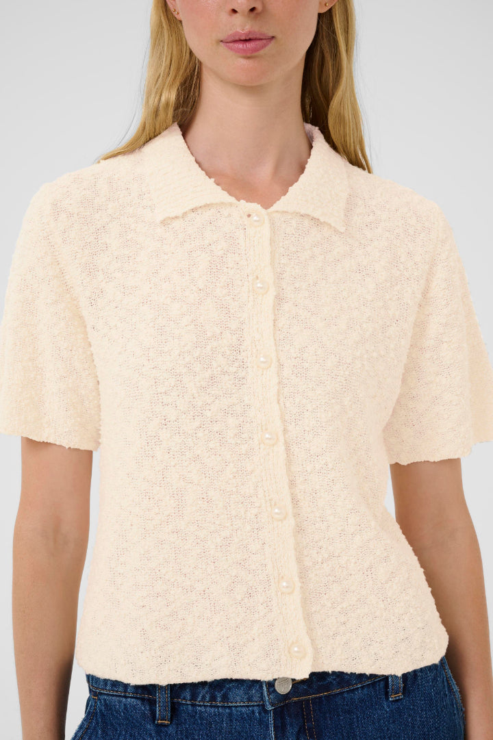 Karen By Simonsen Unice Cardigan SS - Egret