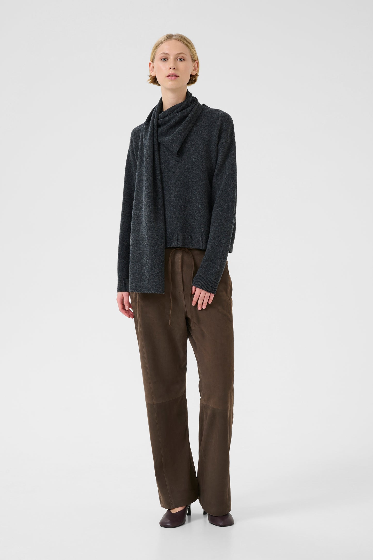 Karen By Simonsen Berenice Pullover - Dark Grey Melange