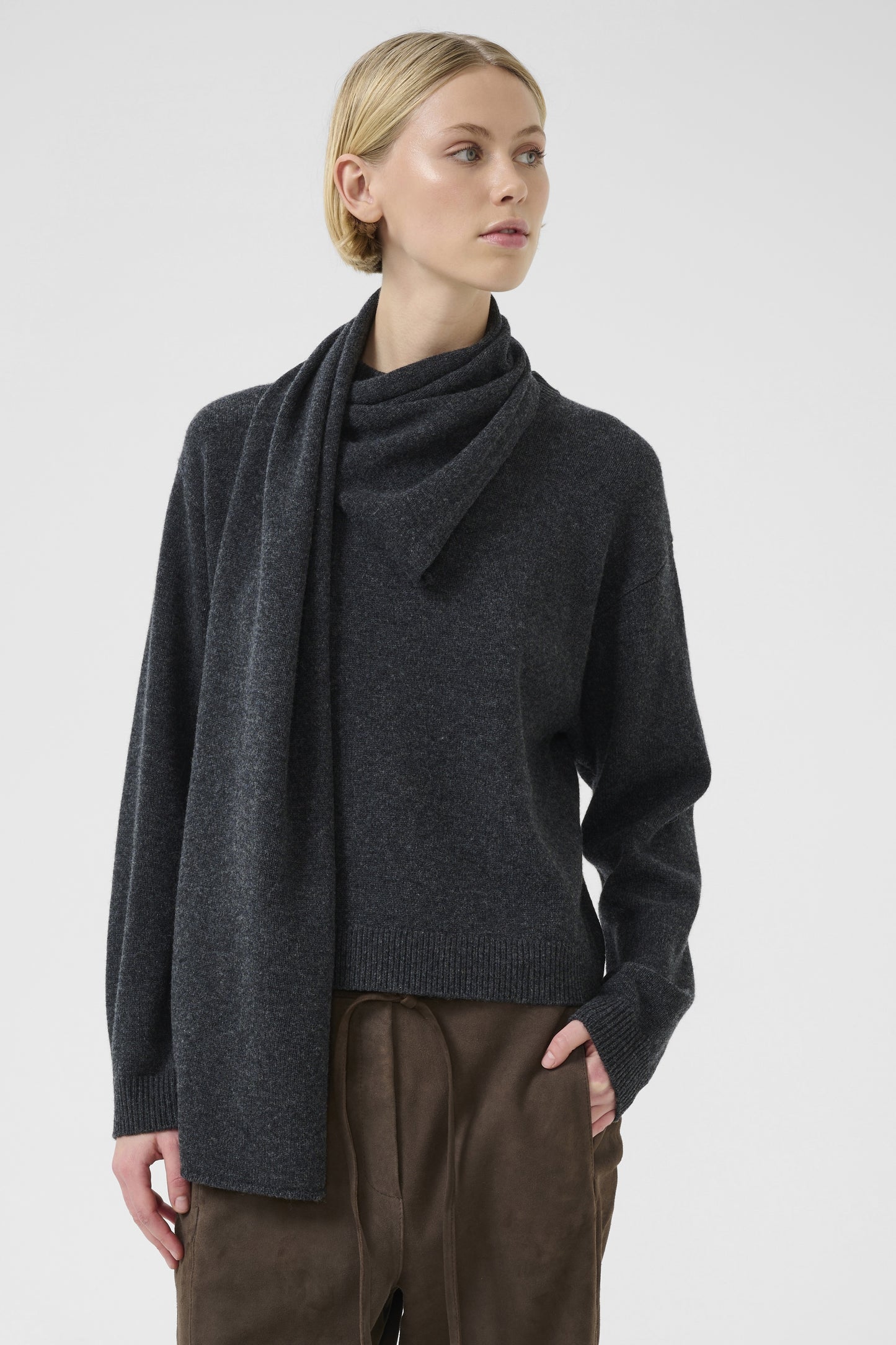 Karen By Simonsen Berenice Pullover - Dark Grey Melange
