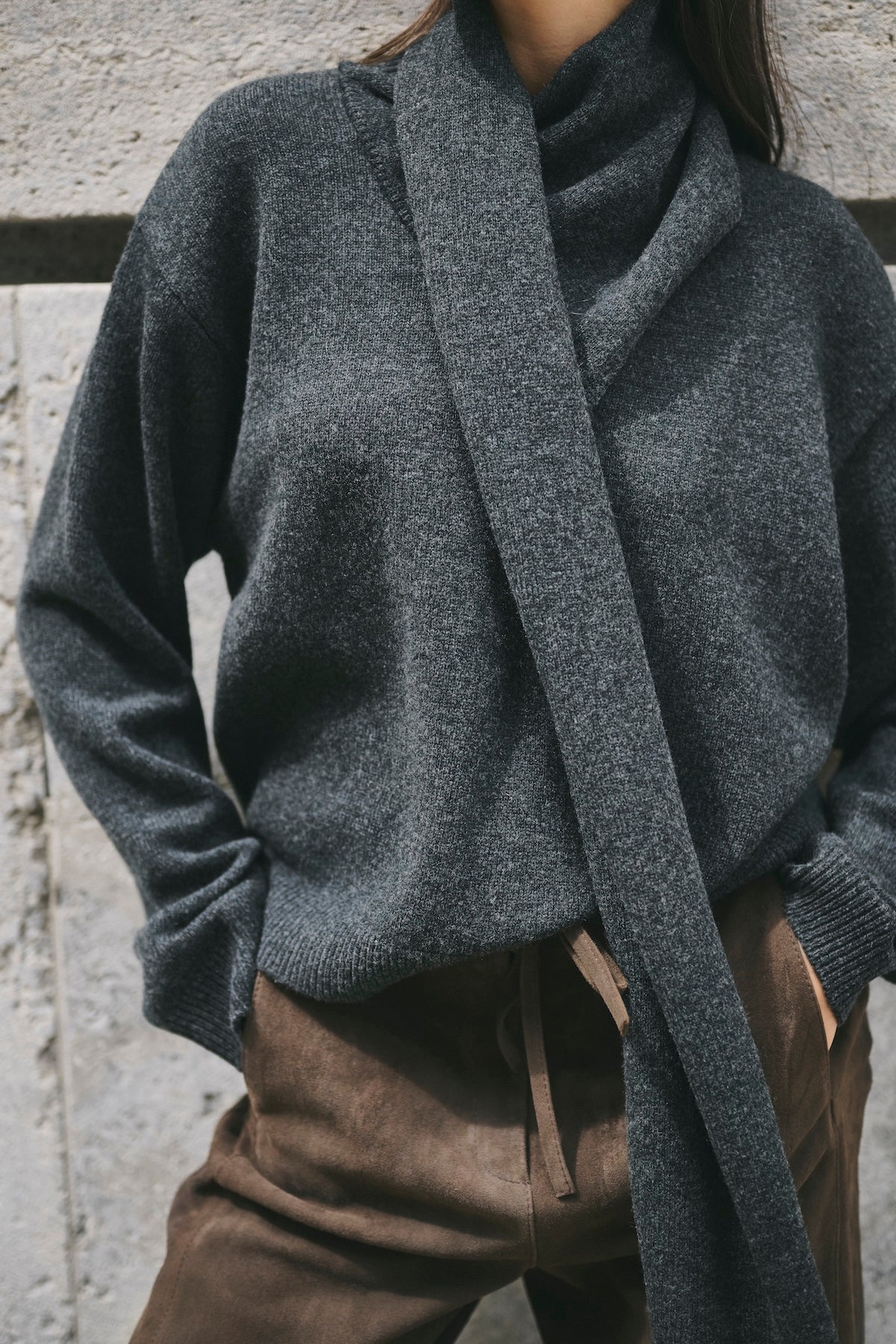 Karen By Simonsen Berenice Pullover - Dark Grey Melange