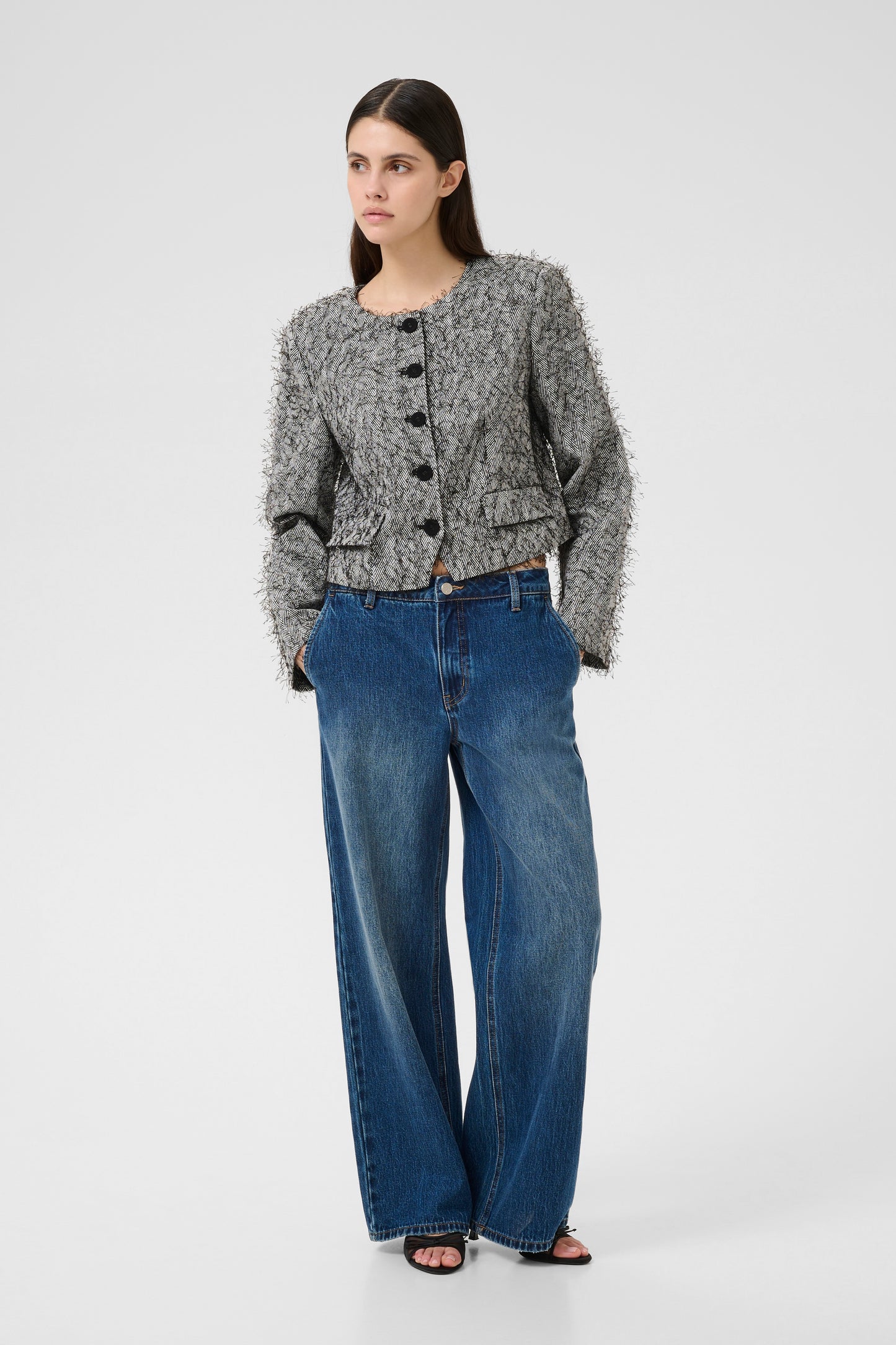 Karen By Simonsen Cora Short Blazer - Thunderstorm