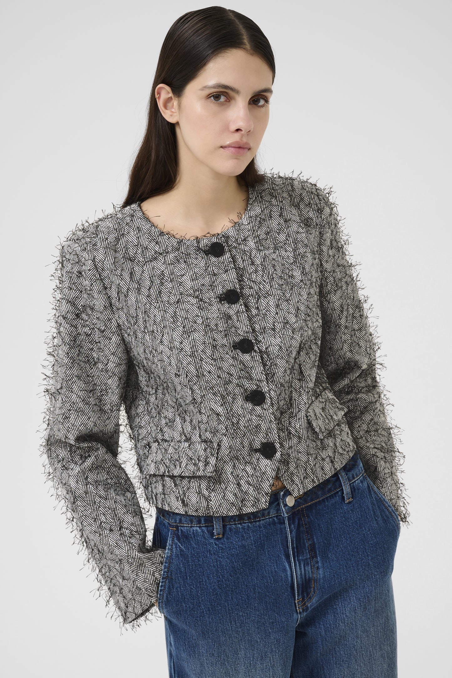 Karen By Simonsen Cora Short Blazer - Thunderstorm