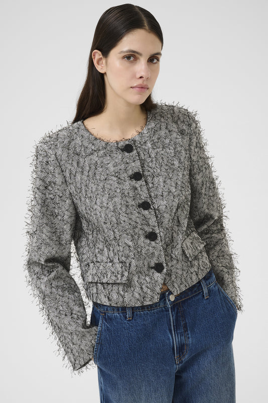 Karen By Simonsen Cora Short Blazer - Thunderstorm