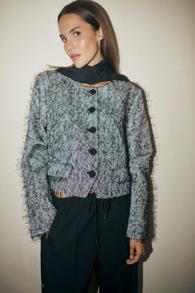 Karen By Simonsen Cora Short Blazer - Thunderstorm
