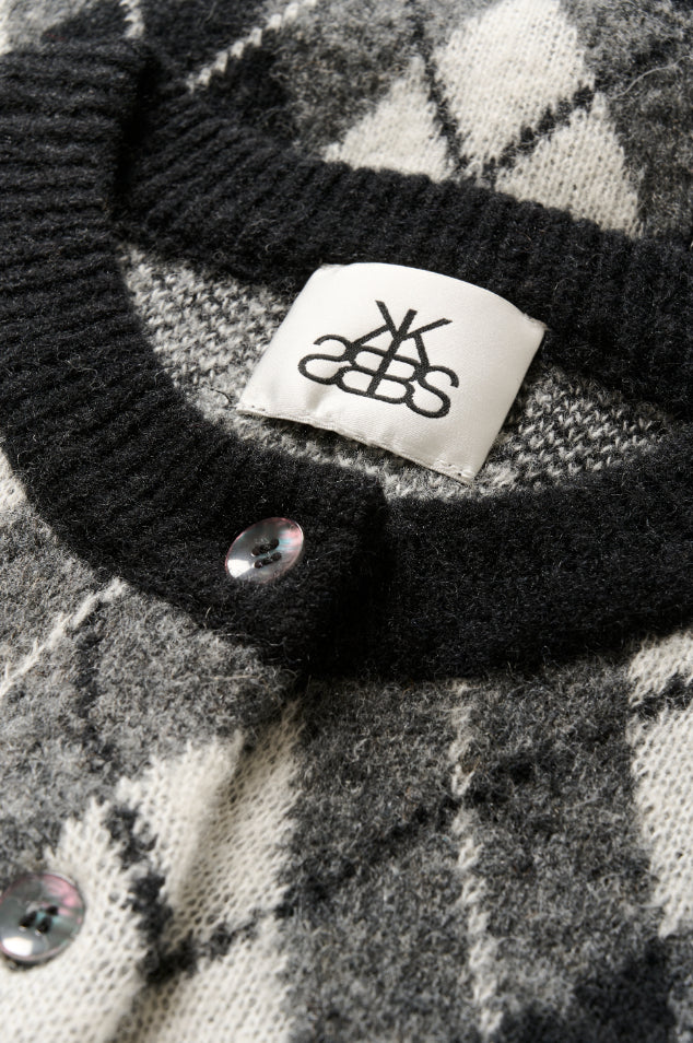 Karen By Simonsen Constantine Cardigan - Black Harlequin