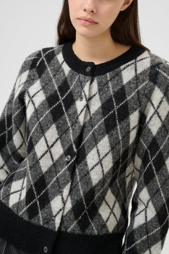Karen By Simonsen Constantine Cardigan - Black Harlequin
