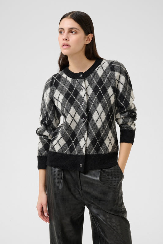 Karen By Simonsen Constantine Cardigan - Black Harlequin
