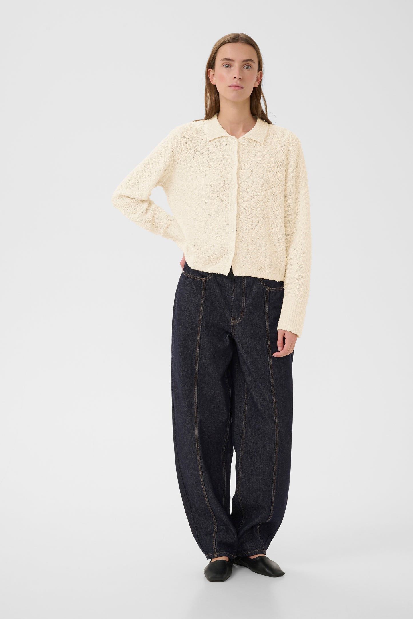 Karen By Simonsen Unice Cardigan LS - Egret