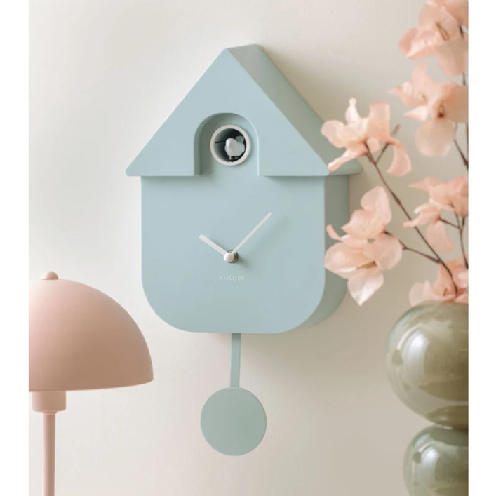 Karlsson Modern Cuckoo Clock - Soft Blue