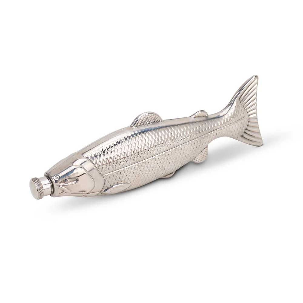 Annabel Trends Mens Hip Flask - Fish