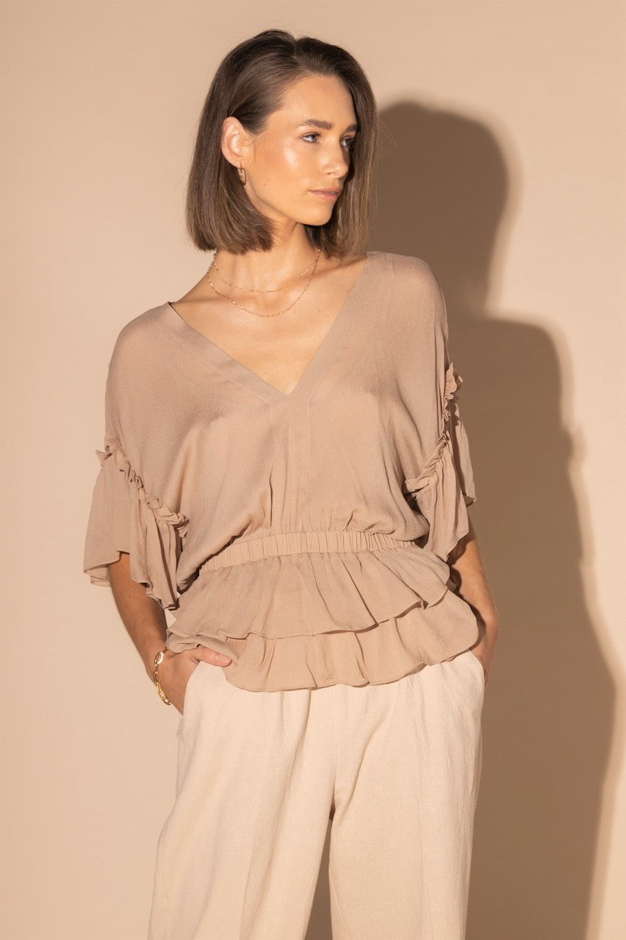 Loughlin Brooke Blouse - Beige