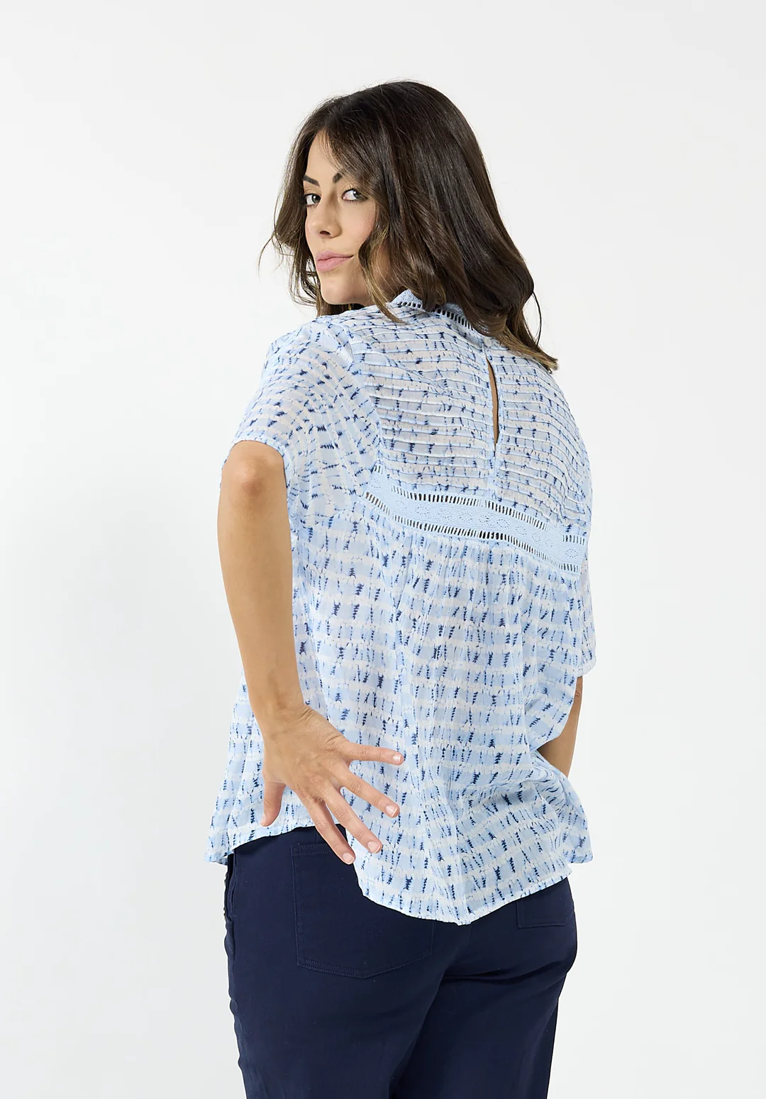 Drama The Label Cypress Blouse - Blue Water