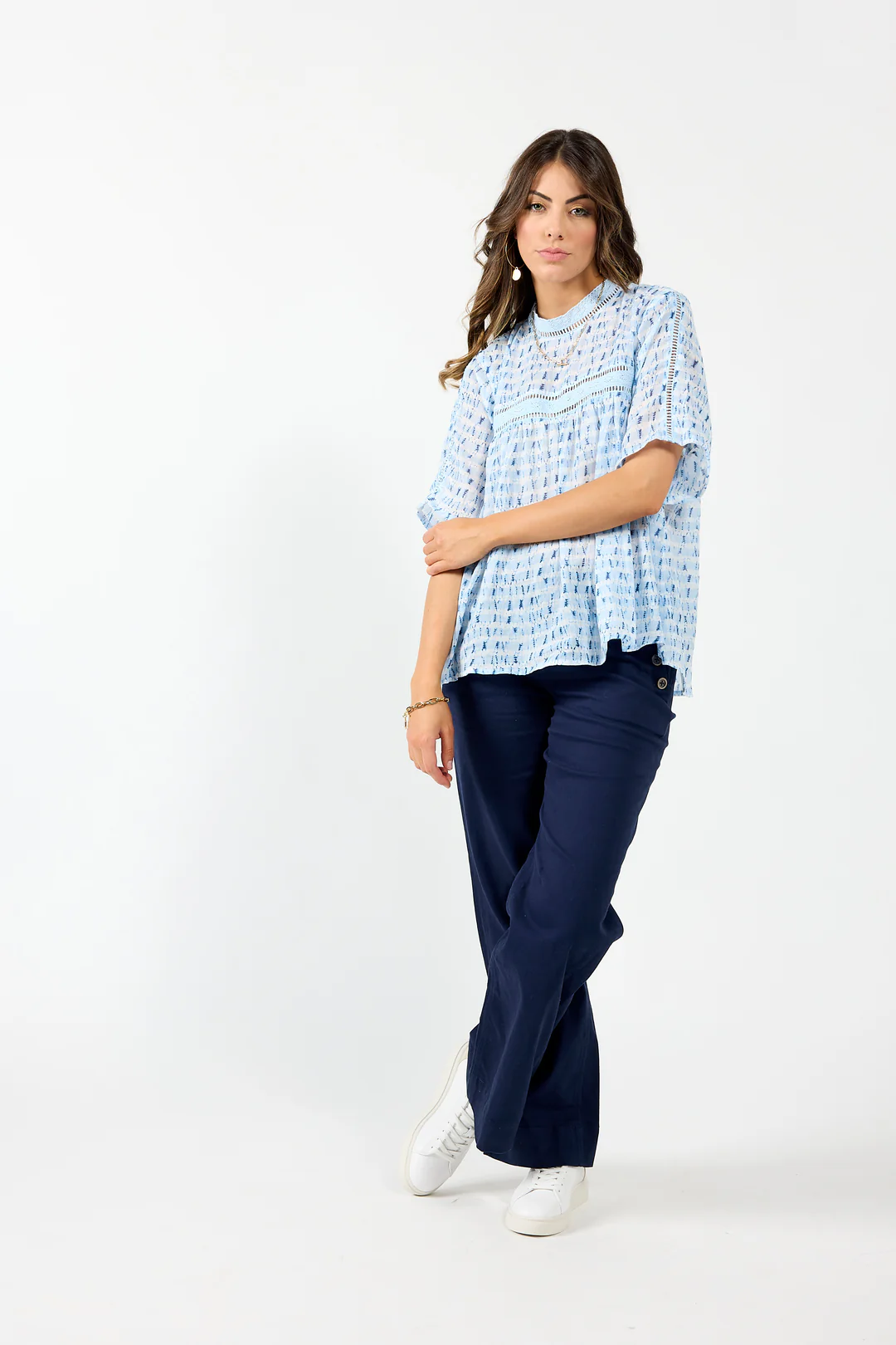 Drama The Label Cypress Blouse - Blue Water