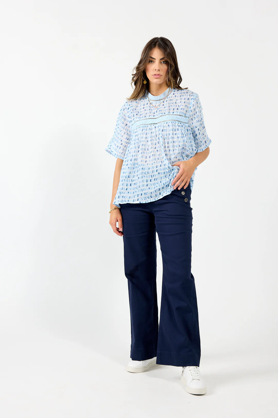 Drama The Label Cypress Blouse - Blue Water