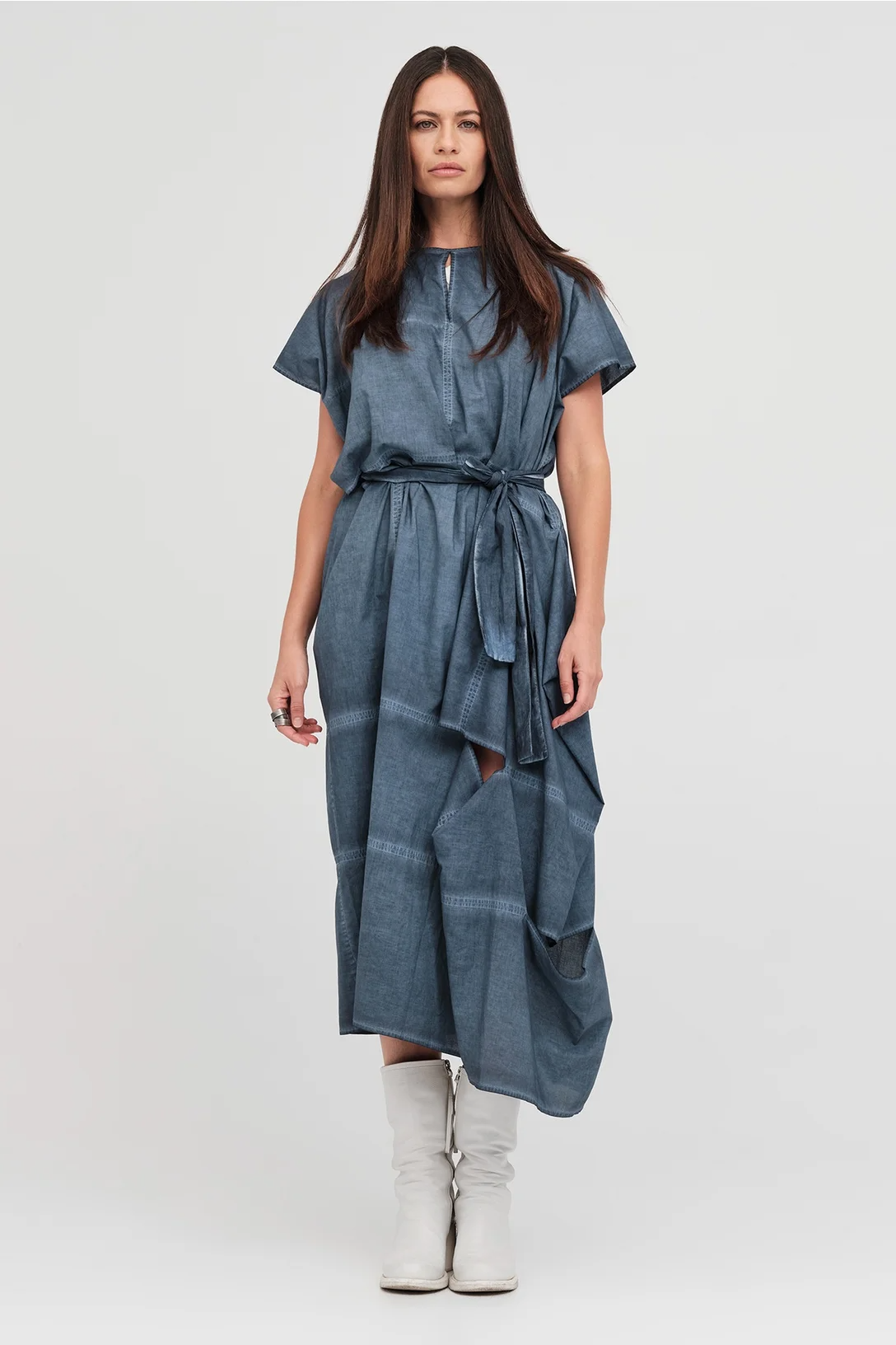 Taylor Bisect Dress - Diffused Indigo