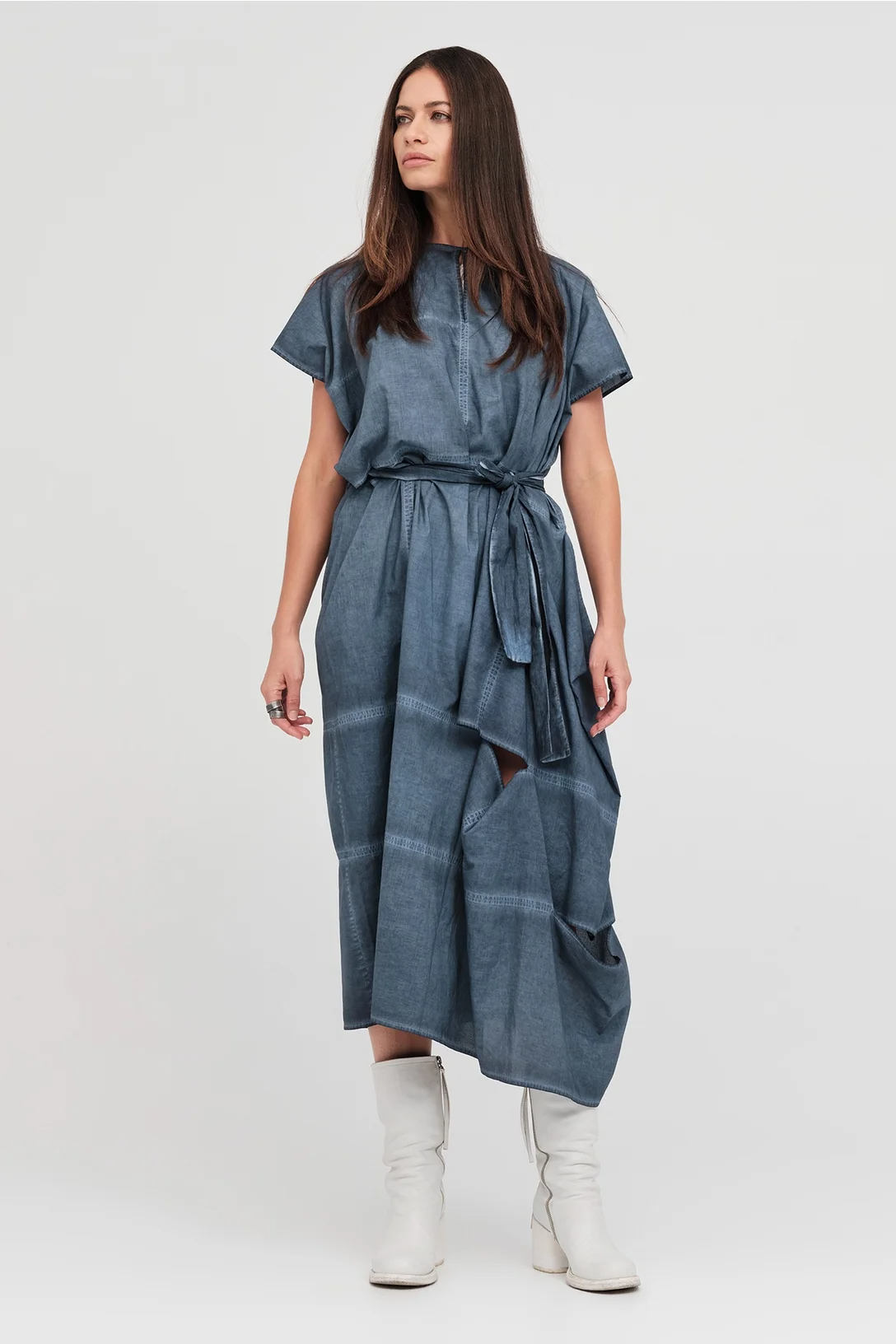 Taylor Bisect Dress - Diffused Indigo