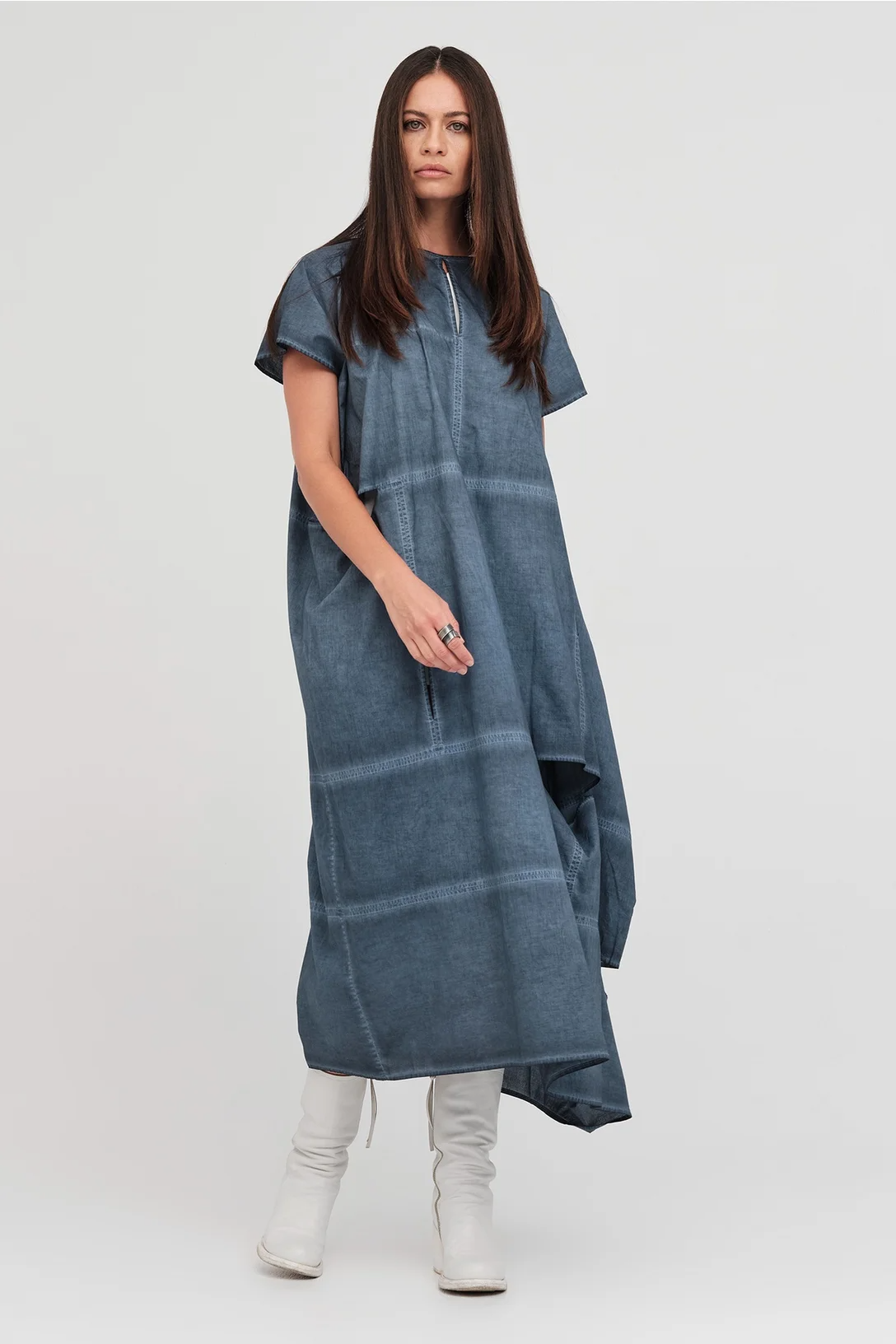 Taylor Bisect Dress - Diffused Indigo