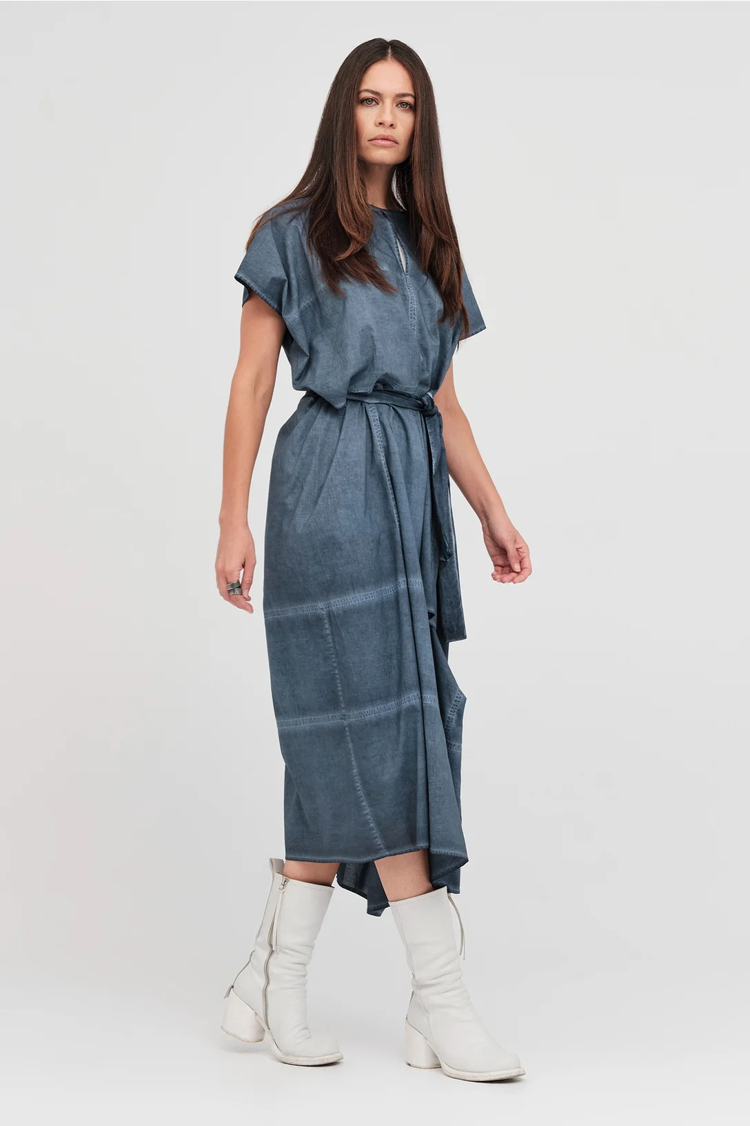 Taylor Bisect Dress - Diffused Indigo