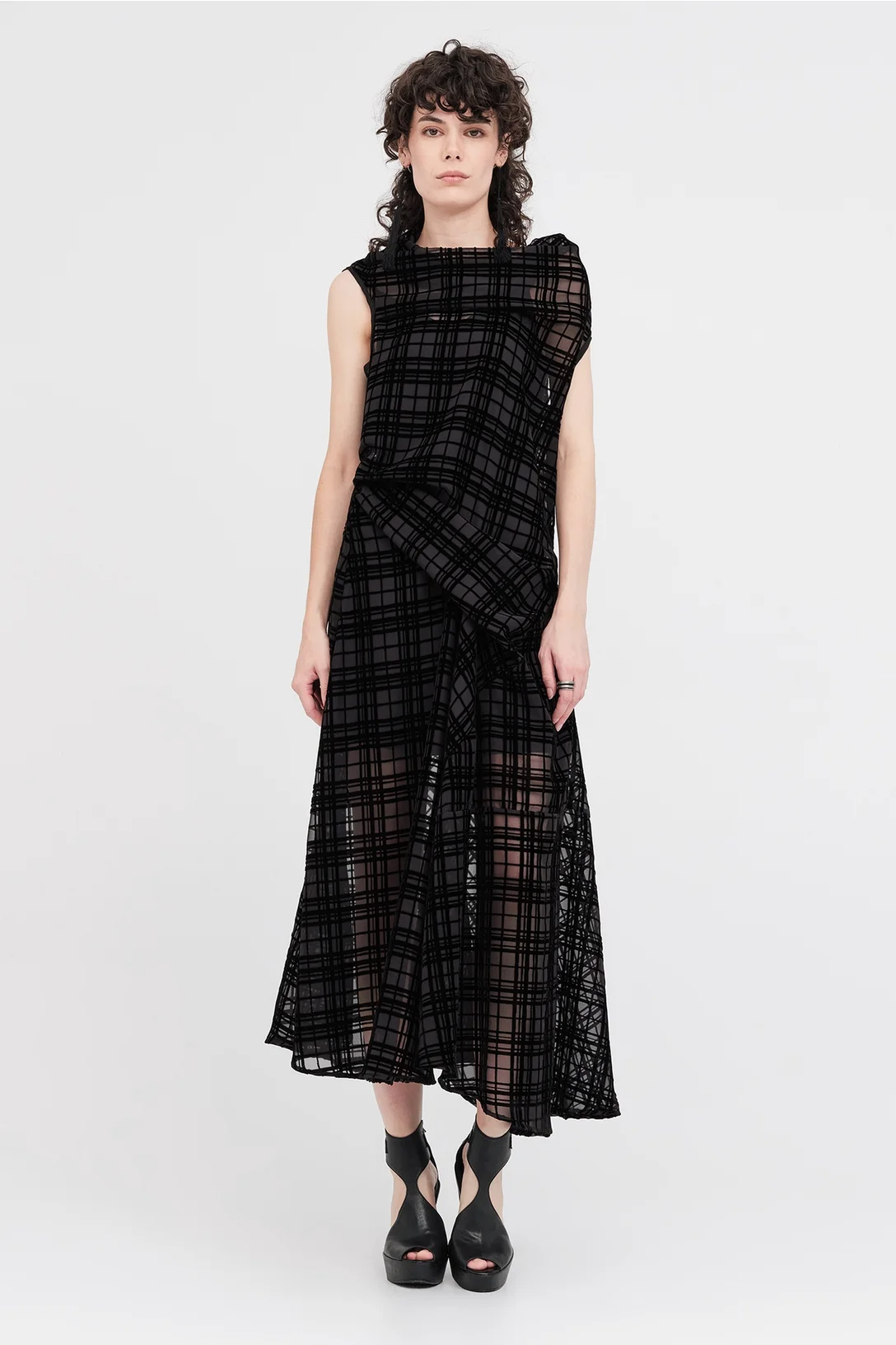 Taylor Edifice Dress - Black Check
