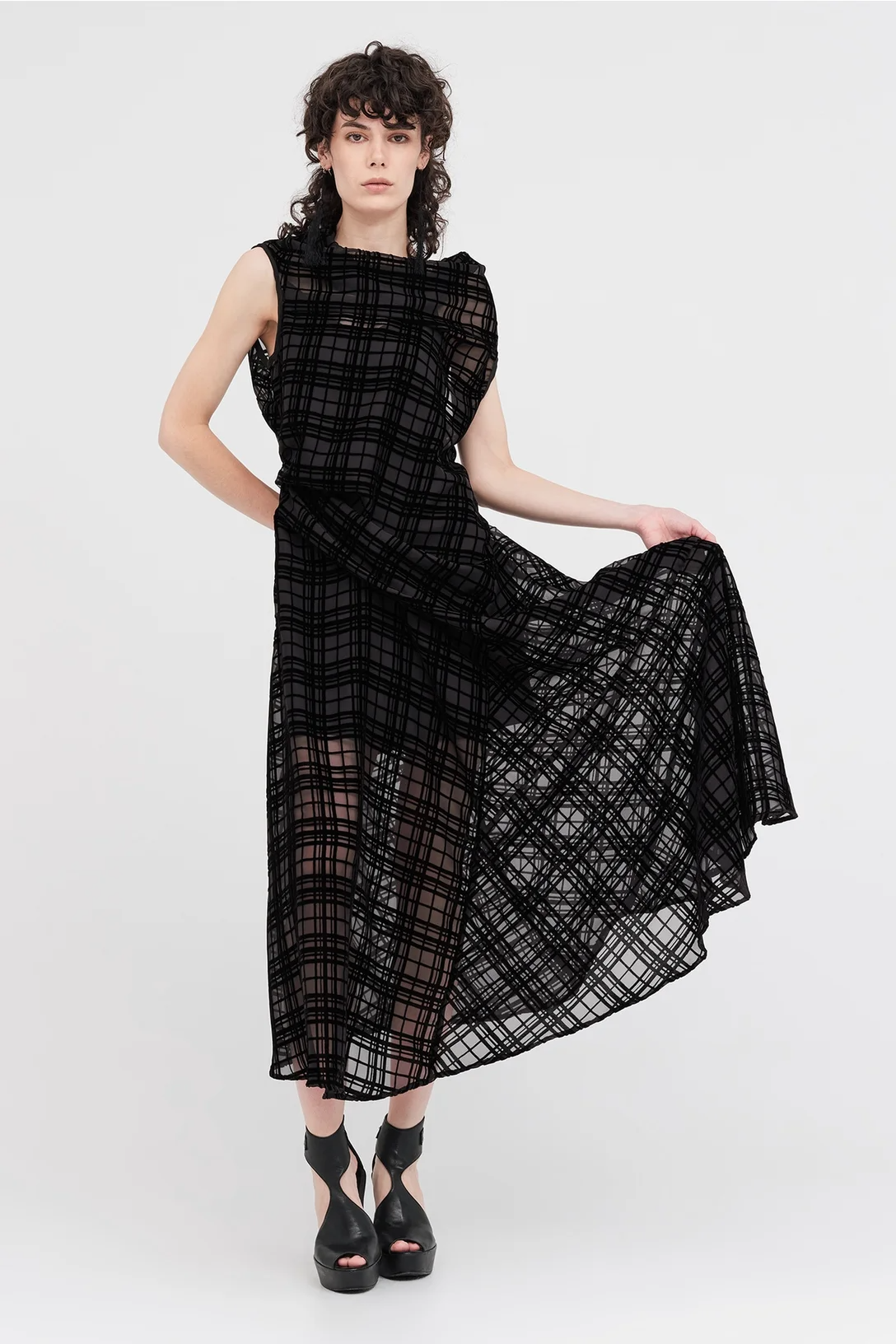 Taylor Edifice Dress - Black Check