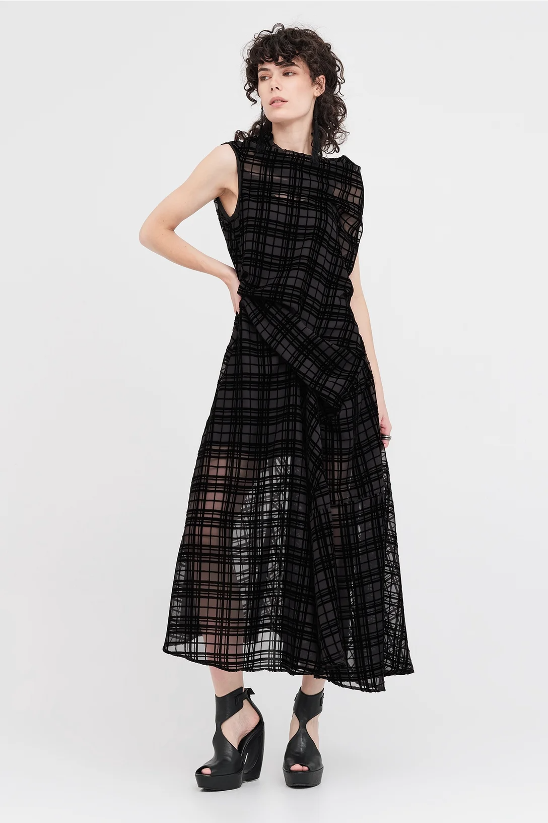 Taylor Edifice Dress - Black Check