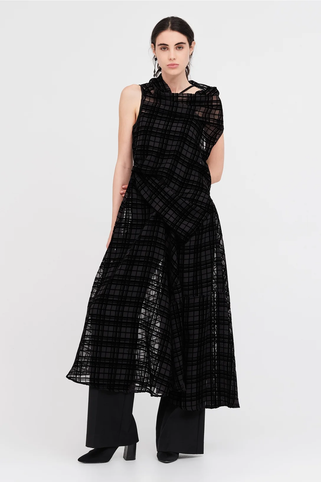 Taylor Edifice Dress - Black Check