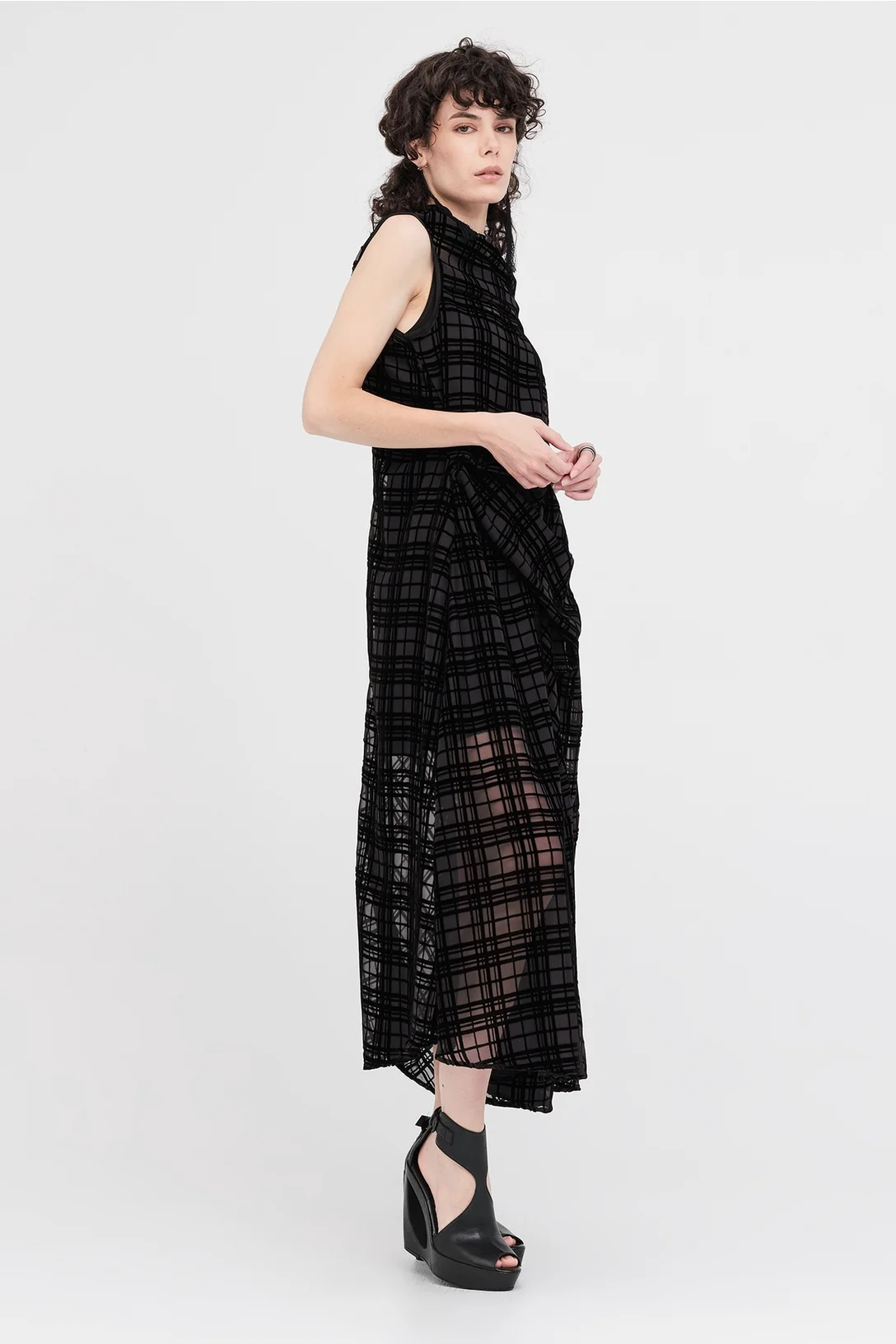 Taylor Edifice Dress - Black Check