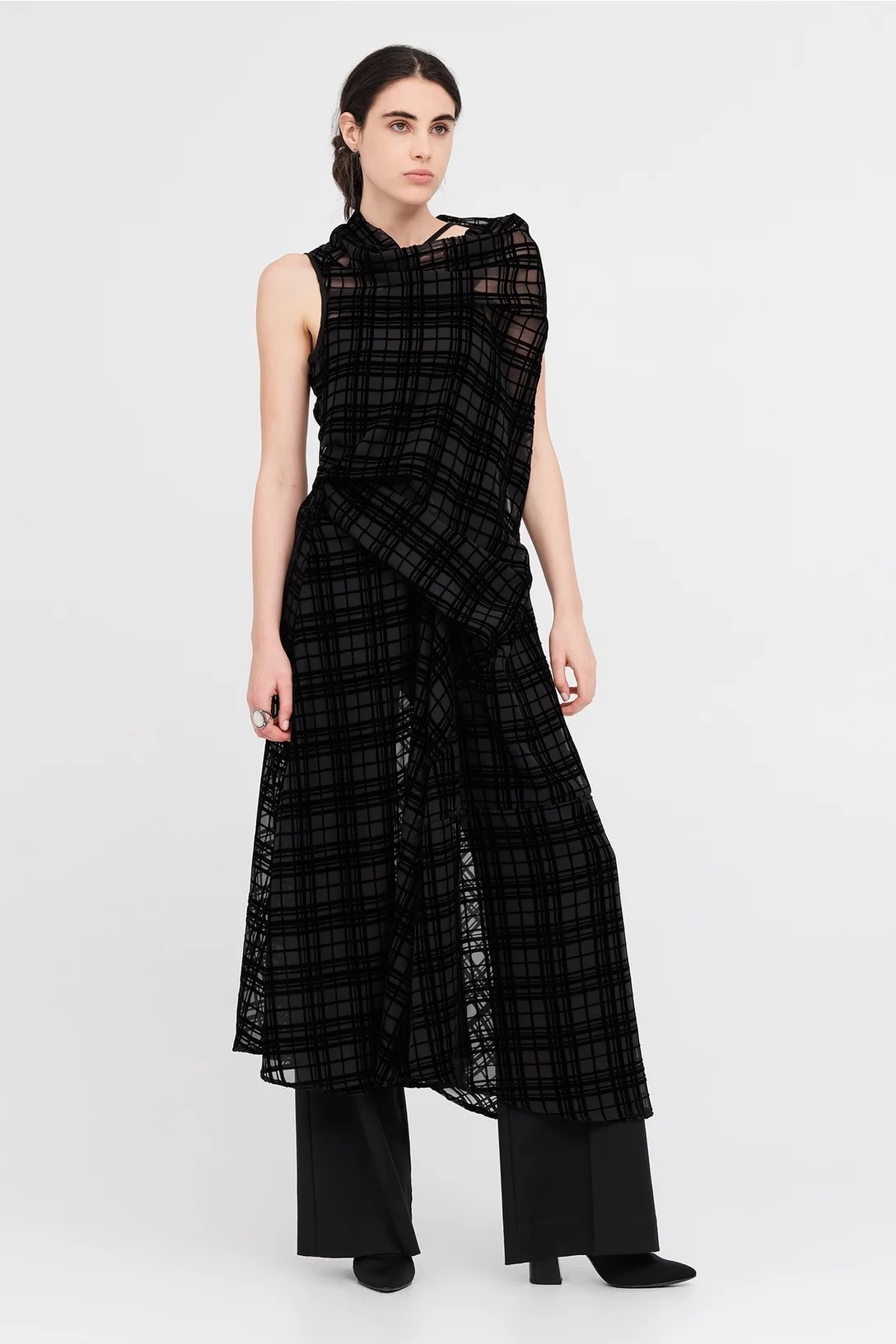 Taylor Edifice Dress - Black Check