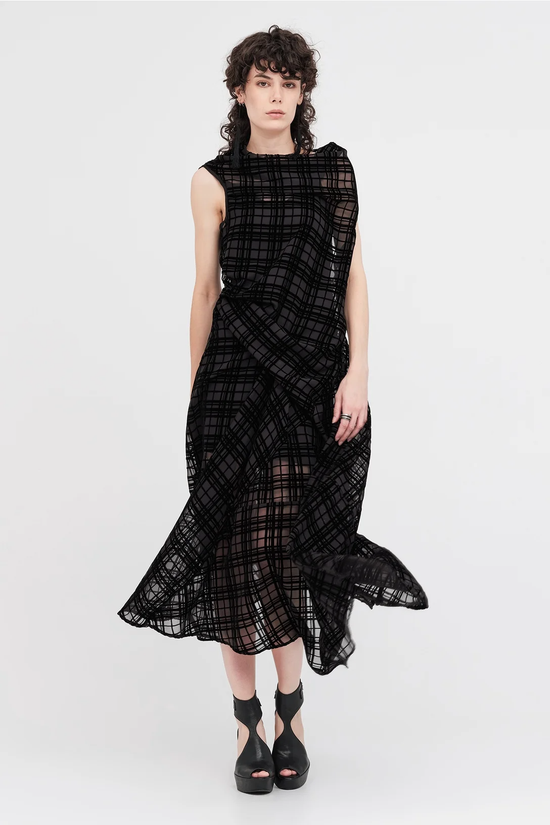 Taylor Edifice Dress - Black Check