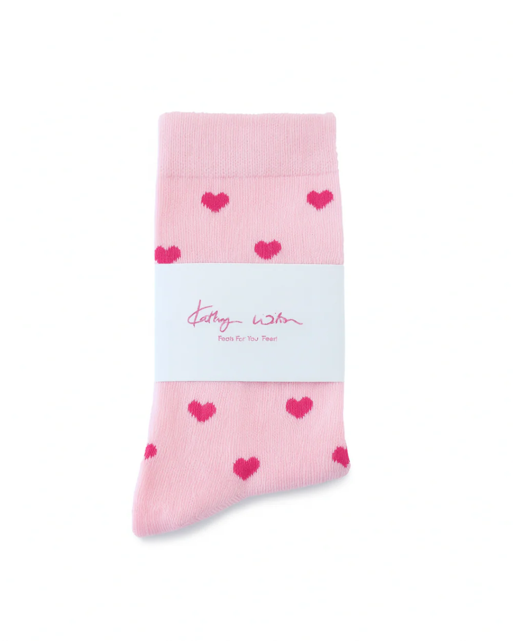 Kathryn Wilson Heart Socks - Pink/Pink Heart