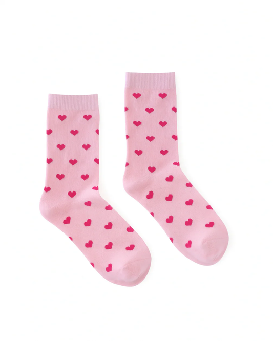 Kathryn Wilson Heart Socks - Pink/Pink Heart