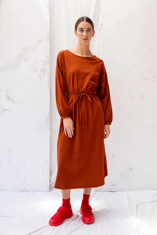 ReCreate Ahead Dress - Chestnut