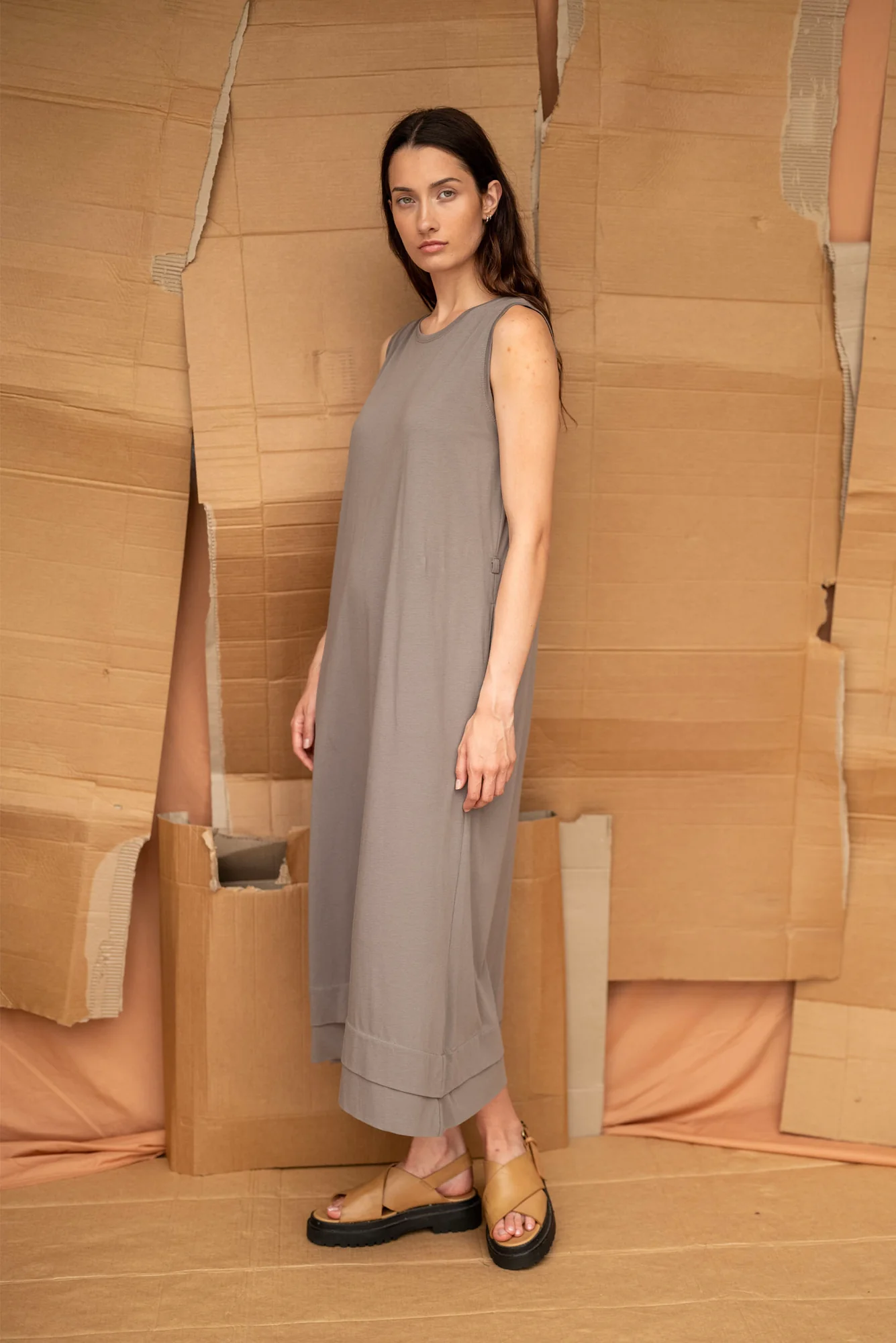 Re.Create Convoy Dress - Grey Sage