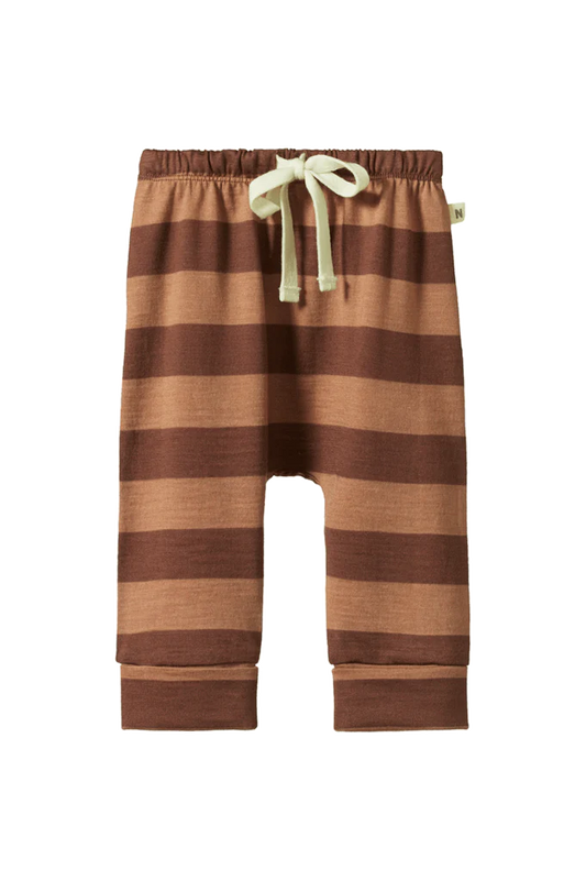 Nature Baby Merino Drawstring Pants - Bear Bold Stripe