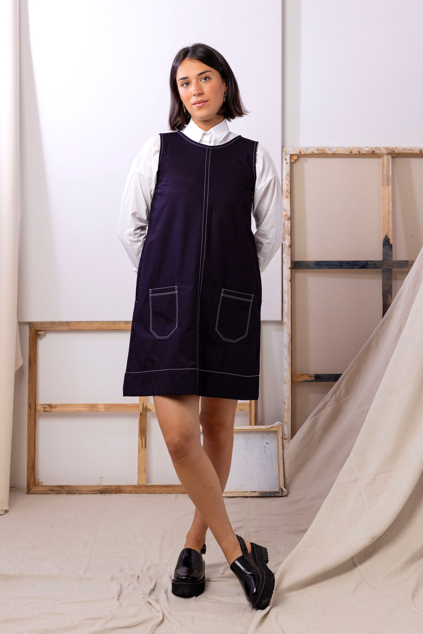 ReCreate Etta Reversible Dress - Indigo