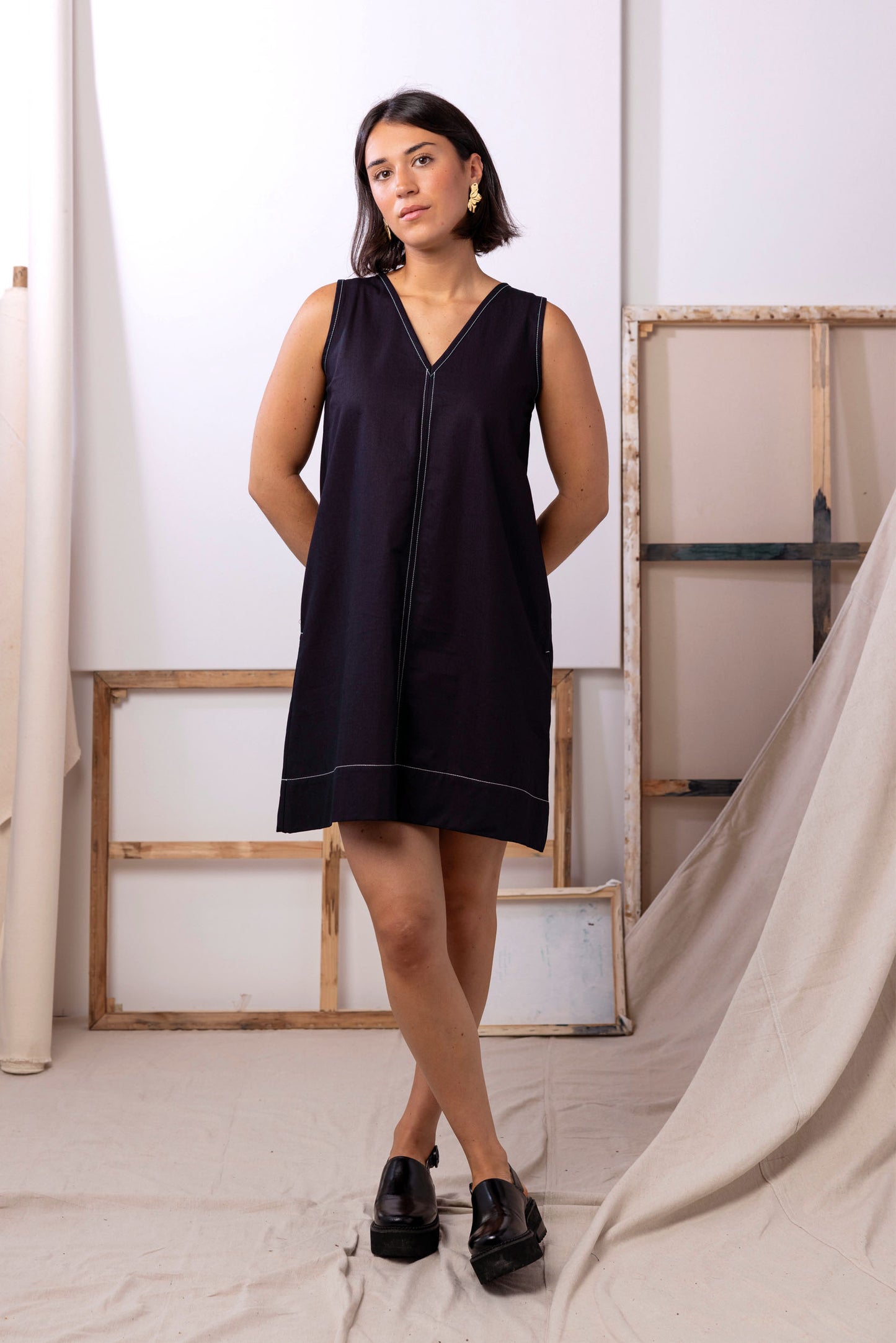 ReCreate Etta Reversible Dress - Indigo