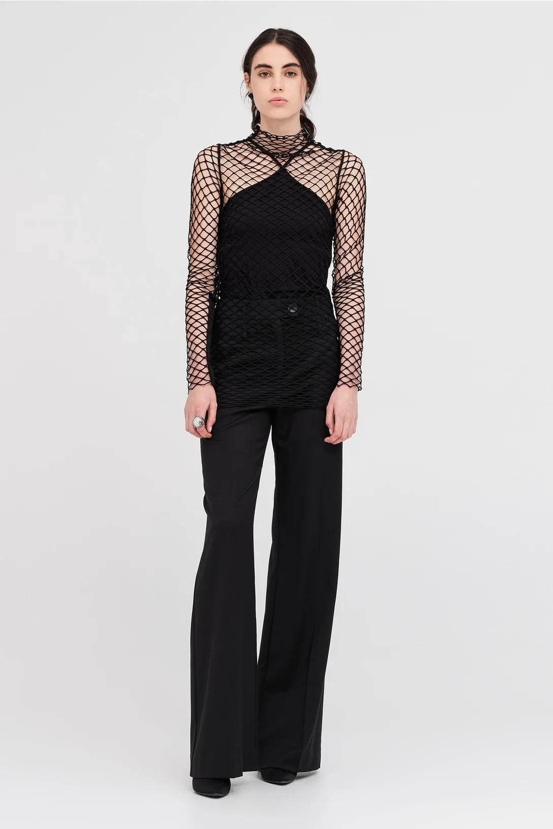 Taylor Mesh Contend Tunic - Black