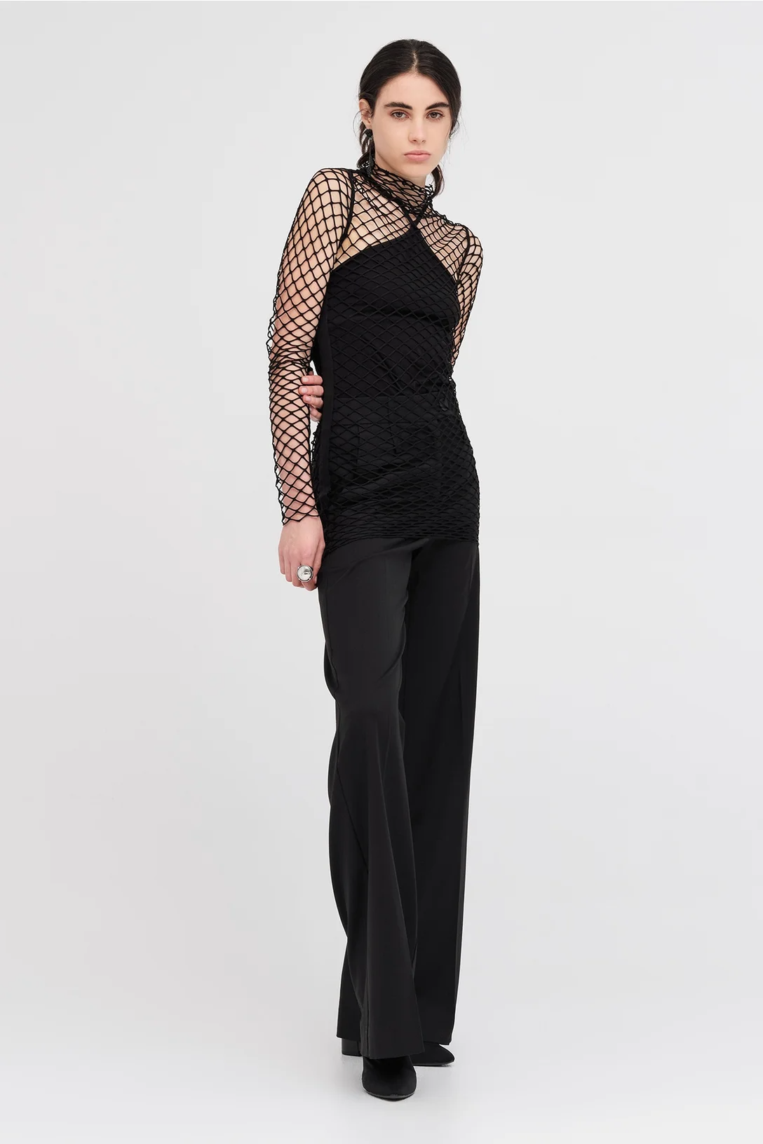 Taylor Mesh Contend Tunic - Black