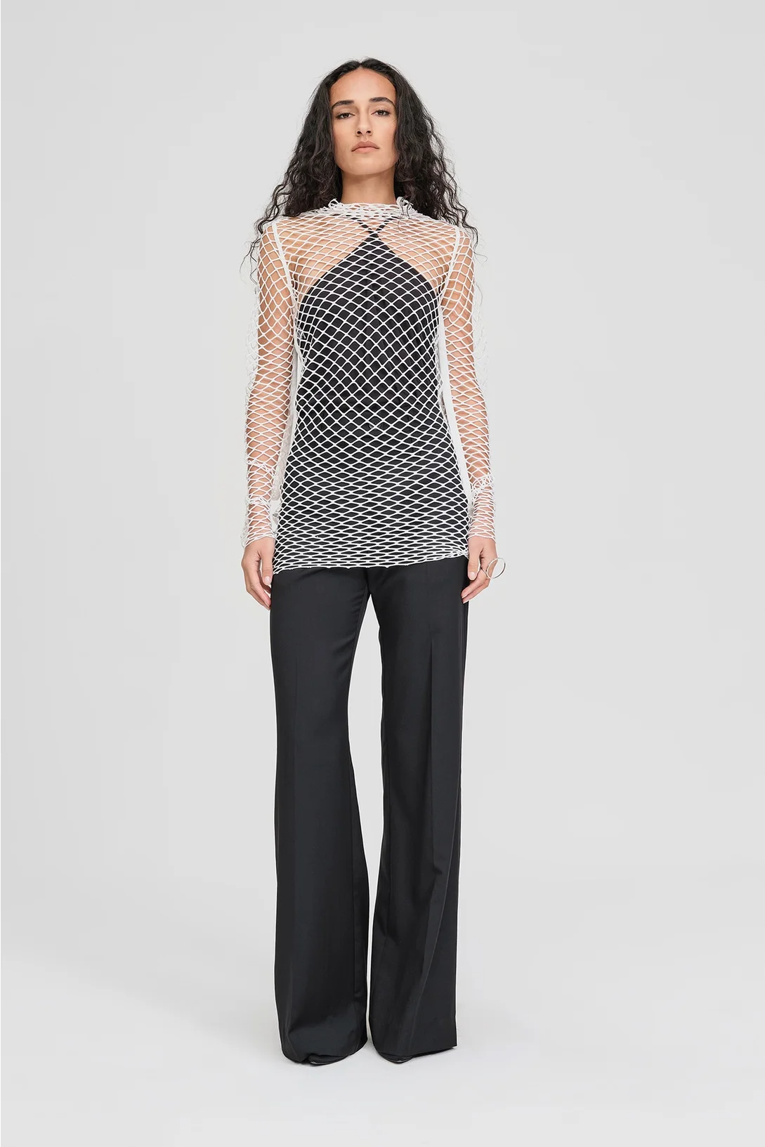 Taylor Mesh Contend Tunic - Ivory