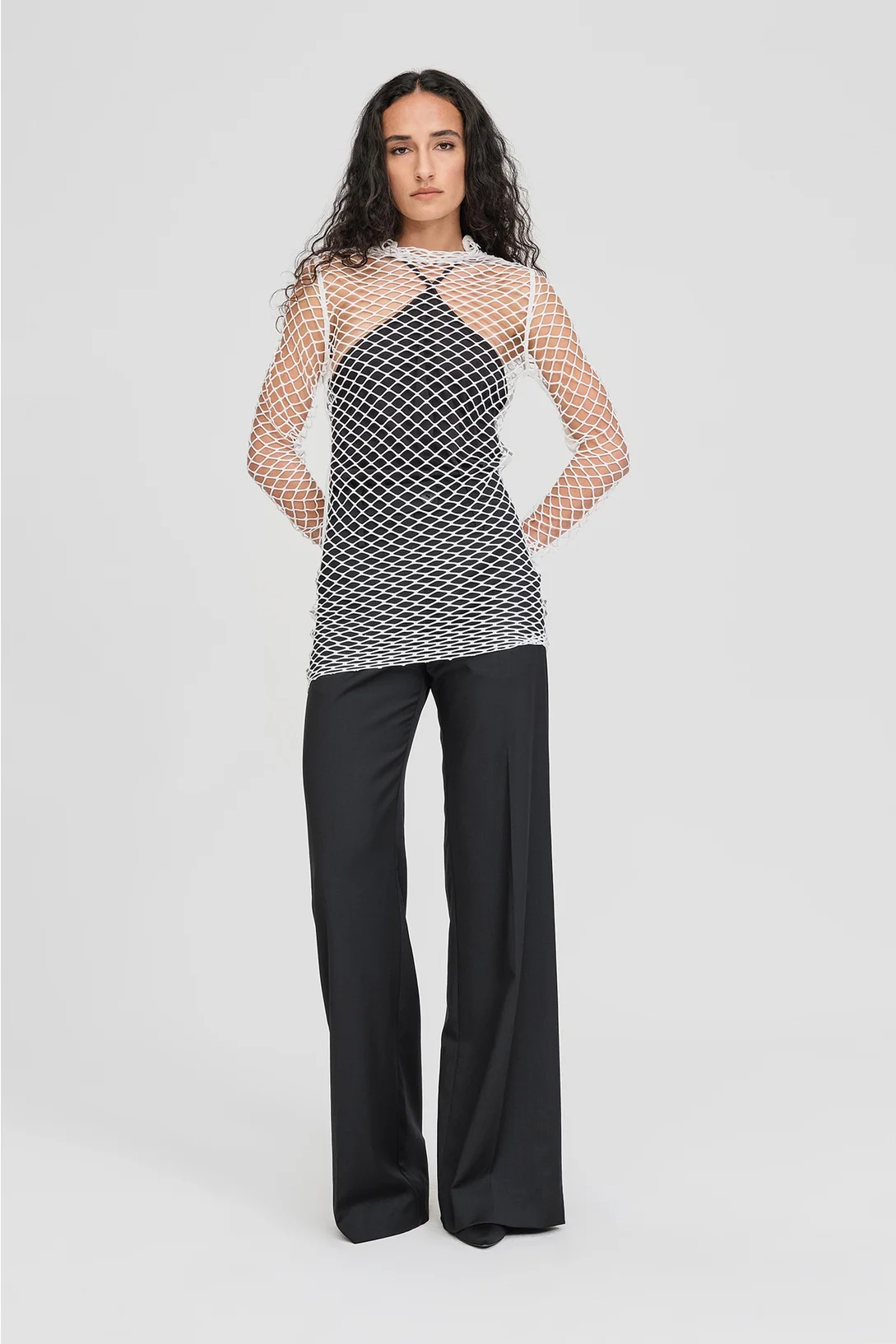 Taylor Mesh Contend Tunic - Ivory
