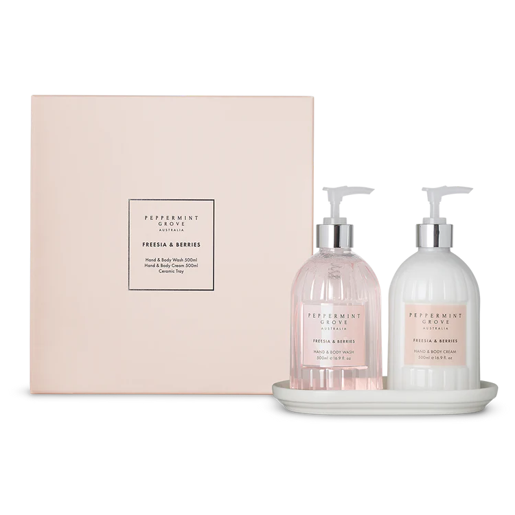 Peppermint Grove Hand & Body Wash & Cream 500ml Set - Freesia & Berries