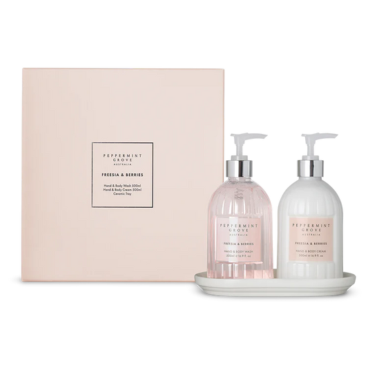 Peppermint Grove Hand & Body Wash & Cream 500ml Set - Freesia & Berries