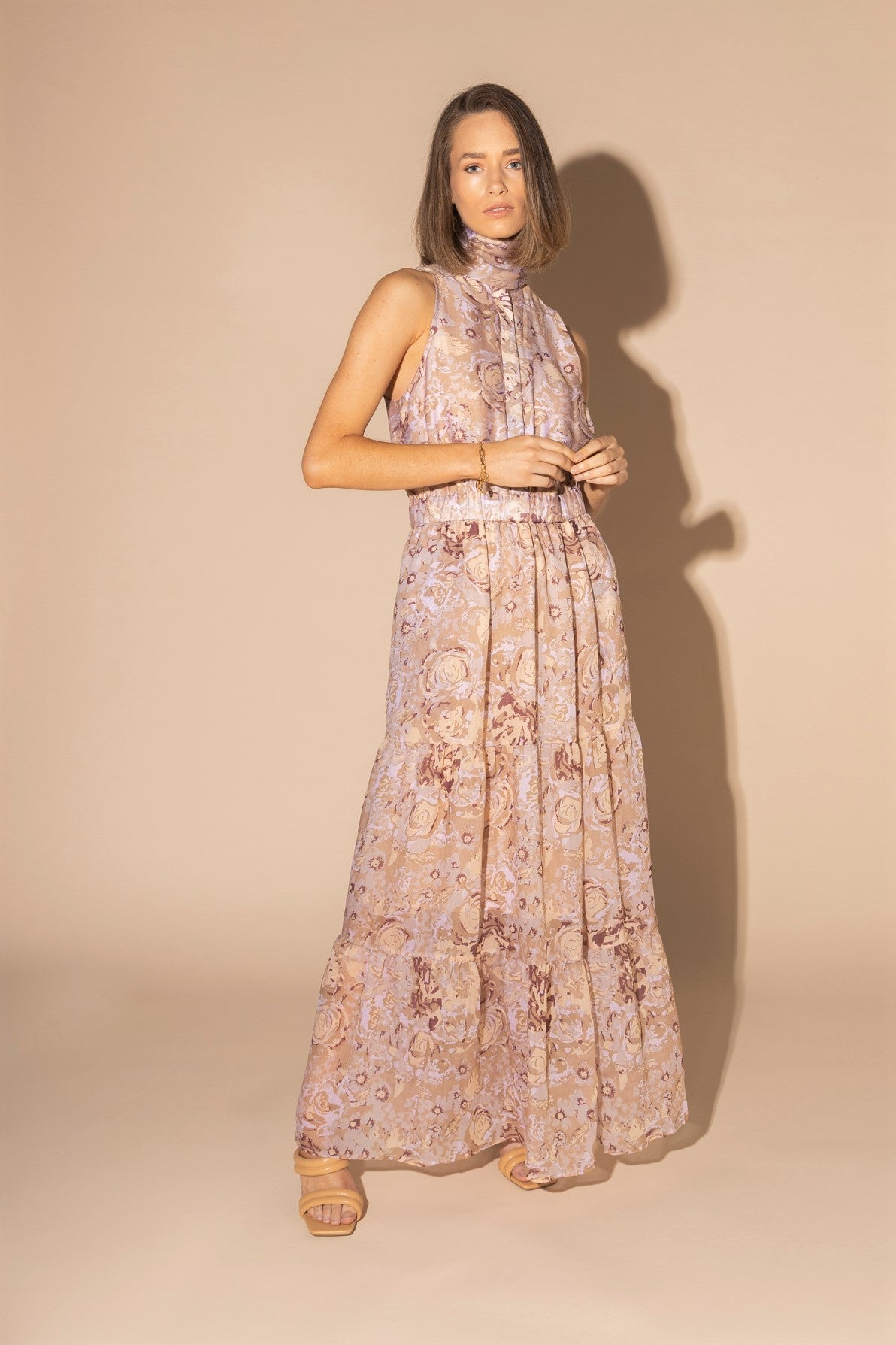 Loughlin Melrose Dress - Gold Rose